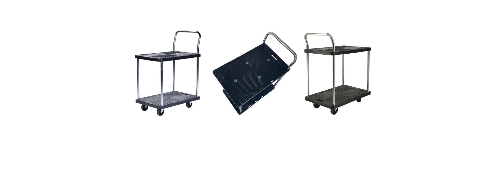 静かな樹脂台車 2段 PH1510P-2 (積載荷重 150kg) - BCOM ビーカム株式会社