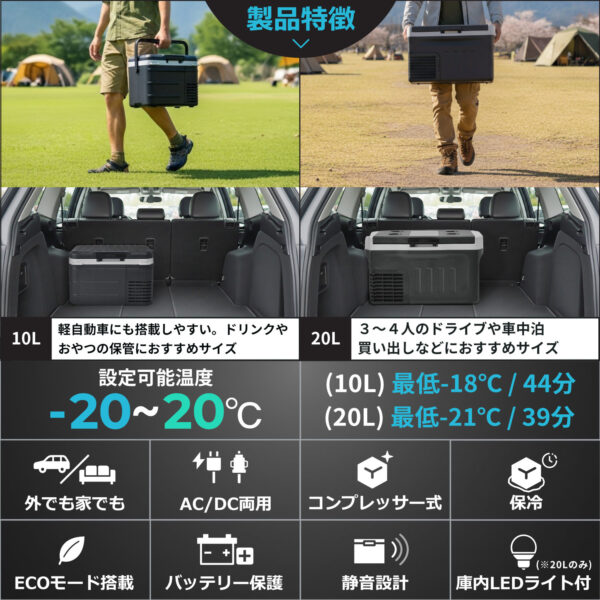 PRF-10 / PRF-20 ポータブル冷蔵庫